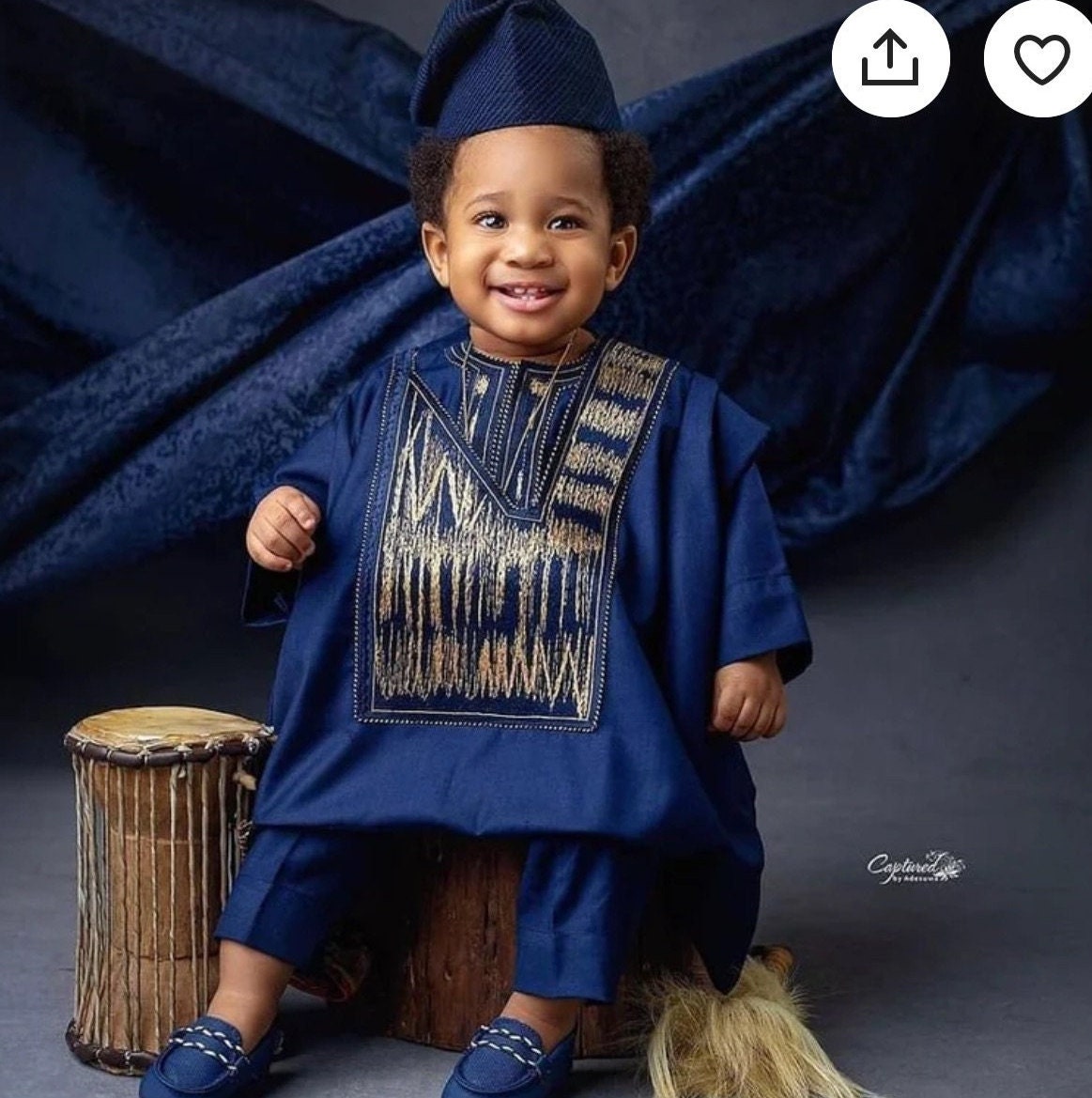 First birthday agbada outfit for baby boys