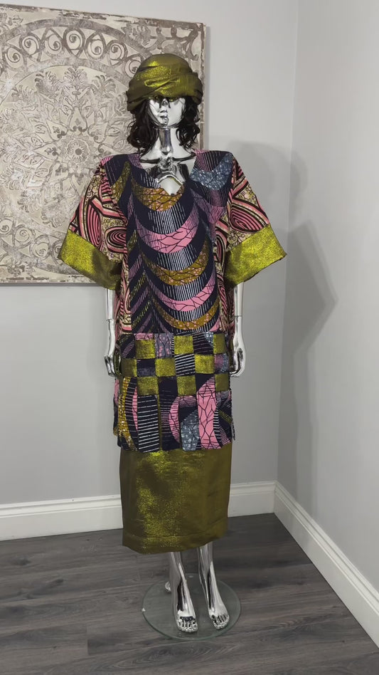 Nigerian Bubu/ boubou Kaftan 3/4 length